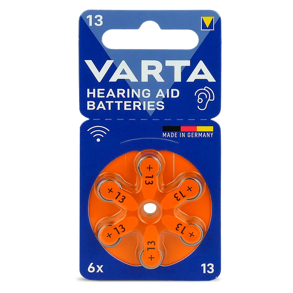 6er Pack Varta 13 Hörgerätebatterien PR48 – 1,45 V Zinc-Air - MIZO.at