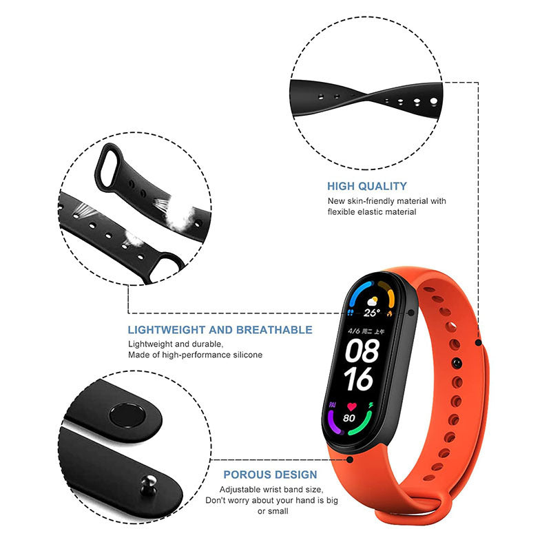 Xiaomi Mi Band 5/6/7 Light Pink Wristband | Adjustable & Skin-Friendly - MIZO.at