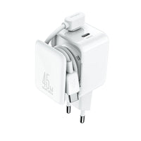 USB C Ladegerät 45W GaN Schnellladegerät Dual USB C mit Kabel Joyroom JR-TCL05 - MIZO.at