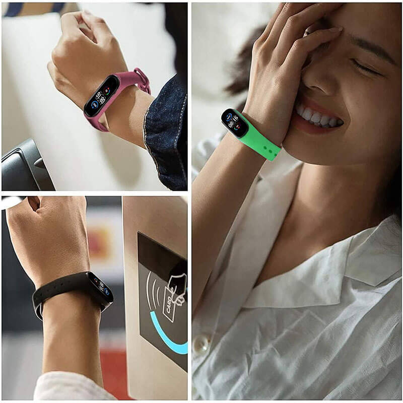 Xiaomi Mi Band 5/6/7 Light Pink Wristband | Adjustable & Skin-Friendly - MIZO.at