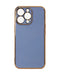 Blue iPhone 13 Pro Lighting Case | Gold Frame Gel Cover - MIZO.at