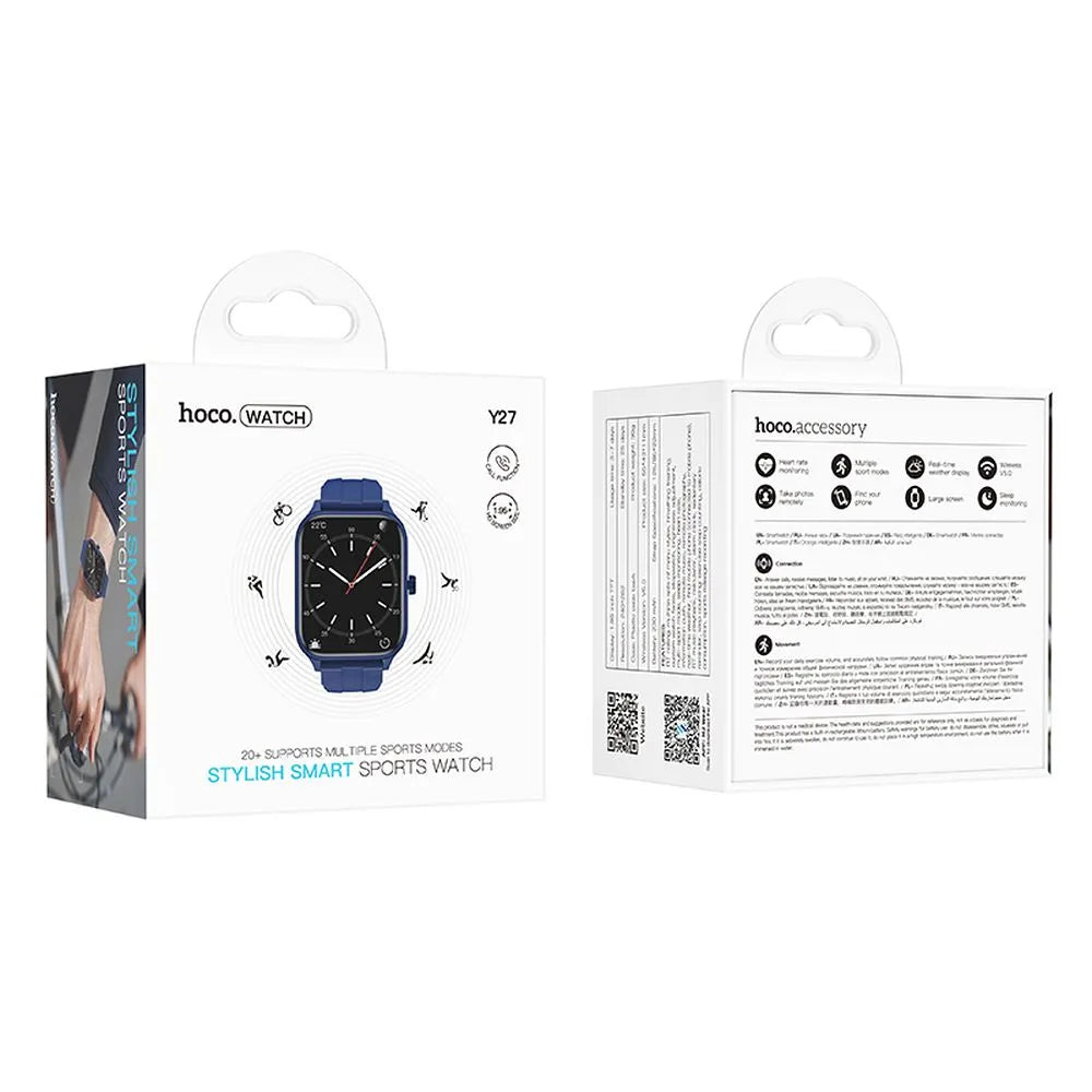 Hoco Y27 Smartwatch 1,95" TFT Anruffunktion Blau IPX4