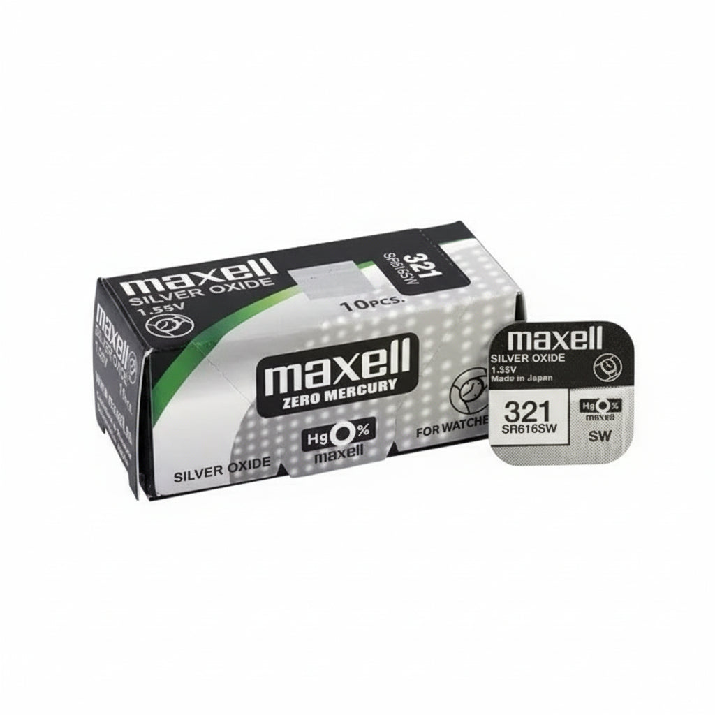 Maxell 321 SR616SW Silberoxid Uhrbatterie Made in Japan - MIZO.at