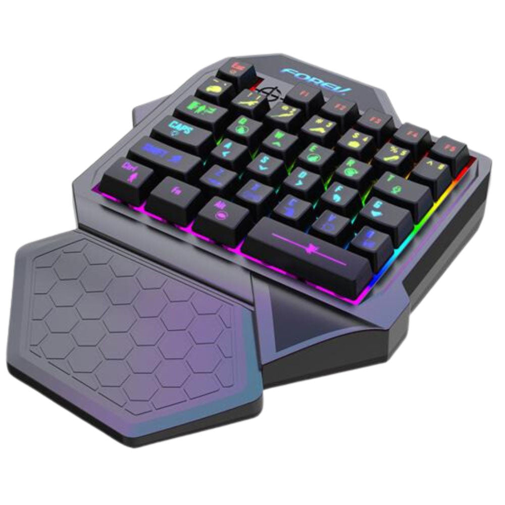 Forev Gaming Tastatur Kabelgebunden Beleuchtet Schwarz FVF6 - MIZO.at
