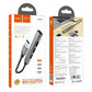 Hoco HB26 4-in-1 USB-C Hub – Aluminium Grau - MIZO.at