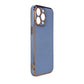 Blau iPhone 13 Pro Case – Goldrahmen Farbwechsel Gel Schutzcover Premium - MIZO.at