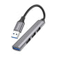 Hoco HB26 4-in-1 USB-C Hub – Aluminium Grau - MIZO.at