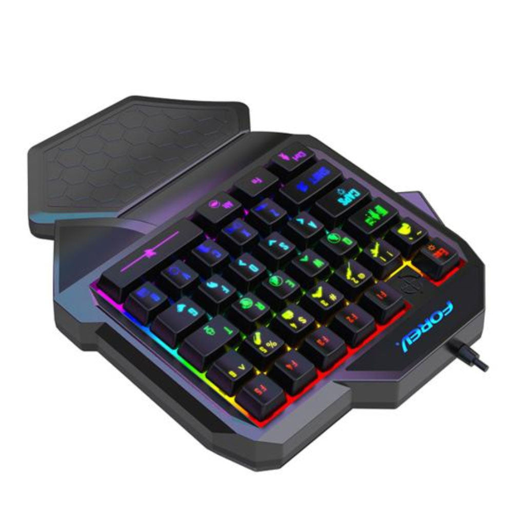Forev Gaming Tastatur Kabelgebunden Beleuchtet Schwarz FVF6 - MIZO.at
