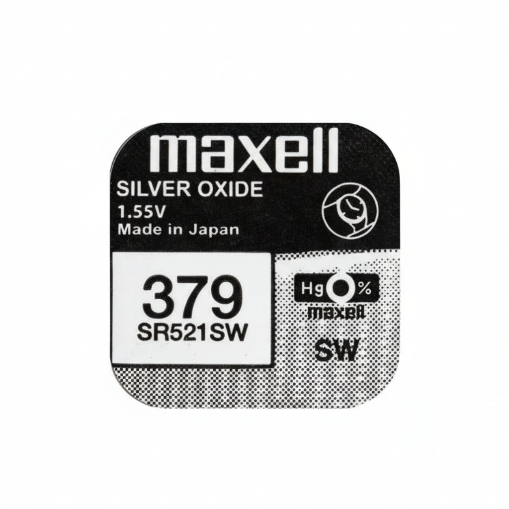 Maxell 379 SR521SW Silberoxid Uhrbatterie Made in Japan - MIZO.at