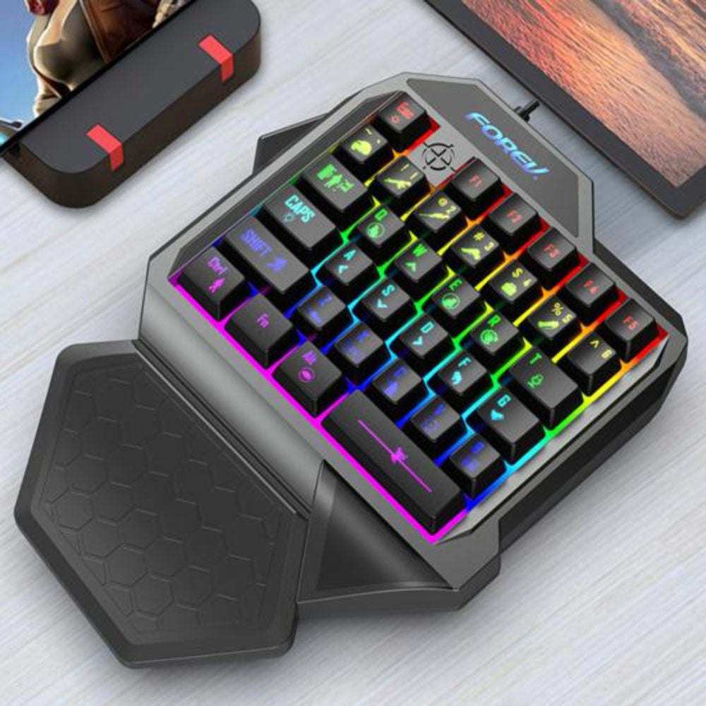 Forev Gaming Tastatur Kabelgebunden Beleuchtet Schwarz FVF6 - MIZO.at