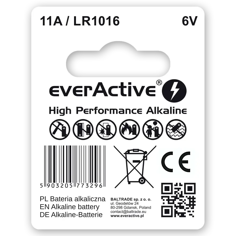 everActive 11A LR1016 6V Alkaline Batterie Einzelpack - MIZO.at