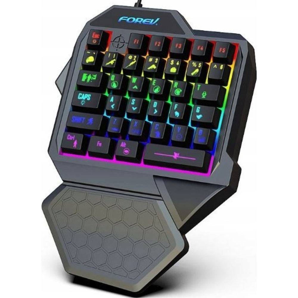 Forev Gaming Tastatur Kabelgebunden Beleuchtet Schwarz FVF6 - MIZO.at