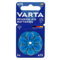 6er Pack Varta Hörgerätebatterien 675 PR44 1,45 V - MIZO.at
