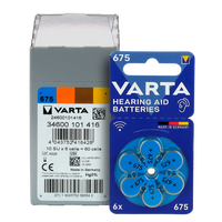 6er Pack Varta Hörgerätebatterien 675 PR44 1,45 V - MIZO.at