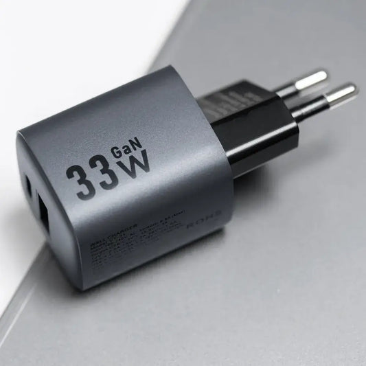 FORCELL GaN VT-31 33W Travel Charger USB-C + USB-A – Gray - MIZO.at