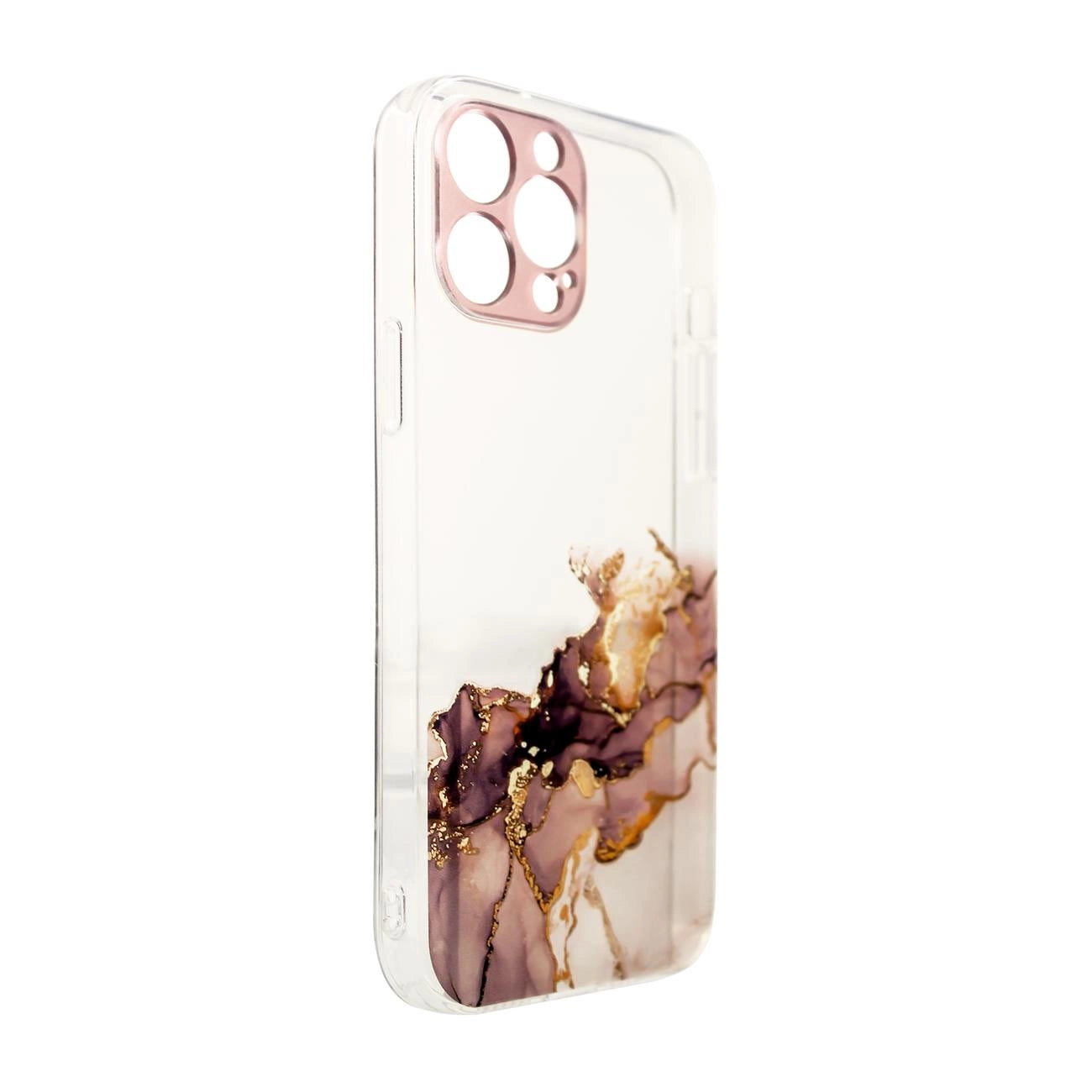 Brown Marble iPhone 12 Pro Max Case | Transparent Gel Cover - MIZO.at