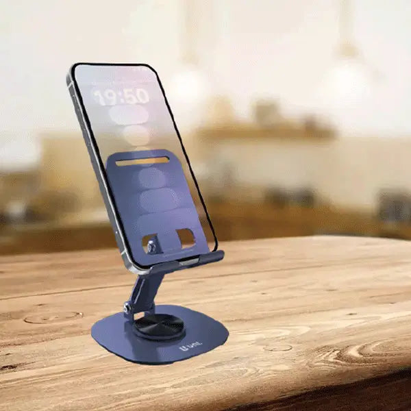 Unico BR1499 Metall-Handyhalter Faltbar – 360° Drehung Silber - MIZO.at