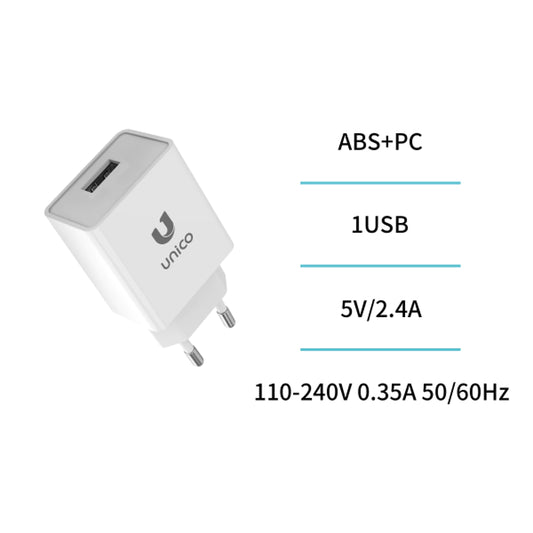 HC1640 USB Ladegerät 2.4A 12W Netzteil Weiß