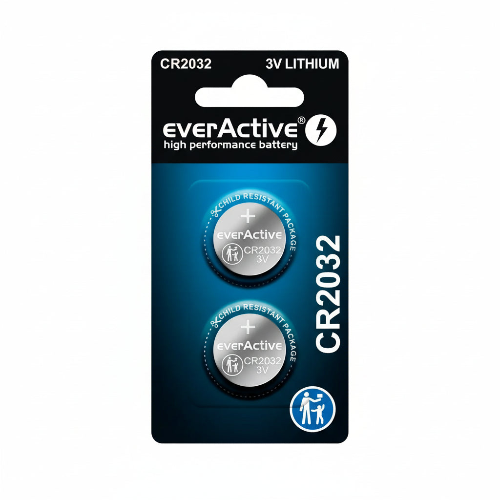 everActive CR2032 Lithium Knopfzellen 2er Pack - MIZO.at