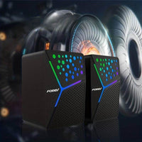 Forev PC Lautsprecher Stereo RGB Beleuchtet Schwarz FV206 - MIZO.at