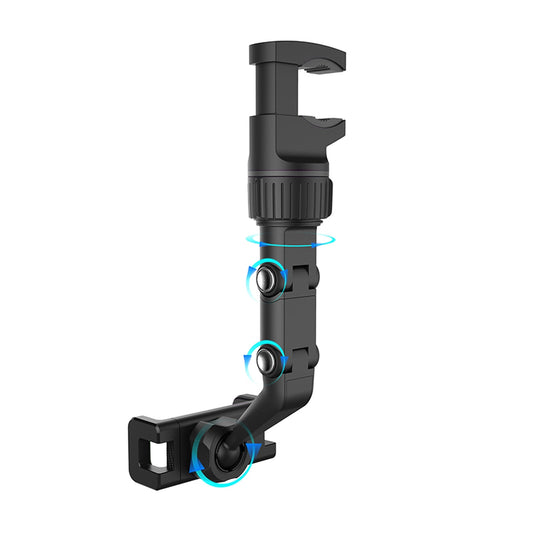 Adjustable Car Rearview Mirror Phone Mount | Black Universal Holder - MIZO.at