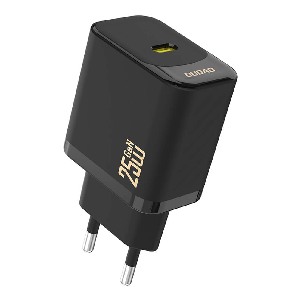 Dudao A27 25W GaN USB-C PD Schnellladegerät Schwarz - MIZO.at
