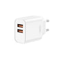 XO CE34 Dual USB Ladegerät | 2x 2.4A (12W) Netzadapter Weiß - MIZO.at