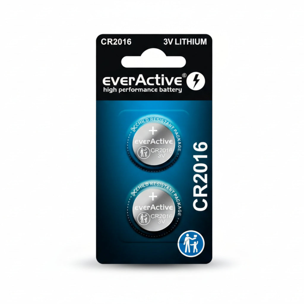 everActive CR2016 Lithium Knopfzellen 2er Pack - MIZO.at
