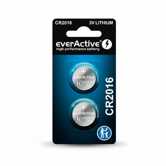everActive CR2016 Lithium Knopfzellen 2er Pack - MIZO.at