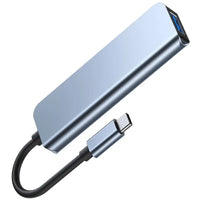 Tech-Protect V1 4in1 USB-C Hub | USB-A 3.0 & 2.0 – Gray - MIZO.at