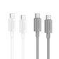 HOCO X107 USB-C zu USB-C Kabel 60W – 1m Geflochtenes Fast Charging Kabel Grau - MIZO.at