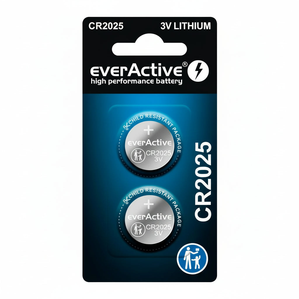 everActive CR2025 Lithium Knopfzellen 2er Pack - MIZO.at