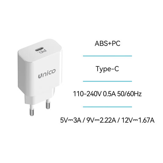 HC2348 USB-C PD 20W Schnellladegerät Schwarz