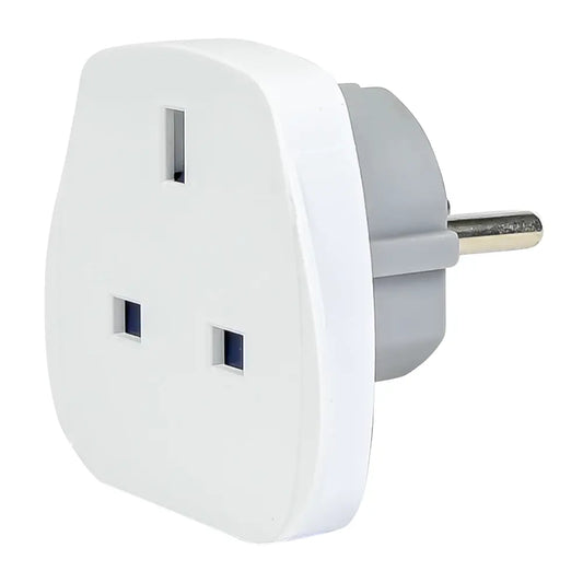 Benson Reiseadapter UK auf EU – 13 A Ohne Erdung Weiß - MIZO.at