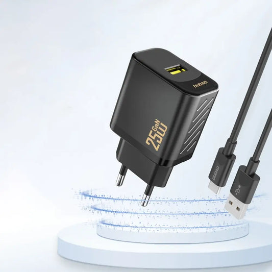Dudao A27S 25W GaN USB-A Schnellladegerät Schwarz - MIZO.at