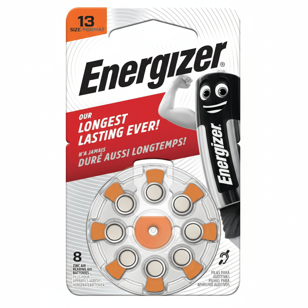 8er Pack Energizer Hörgerätebatterien 13 PR48 1,45 V - MIZO.at