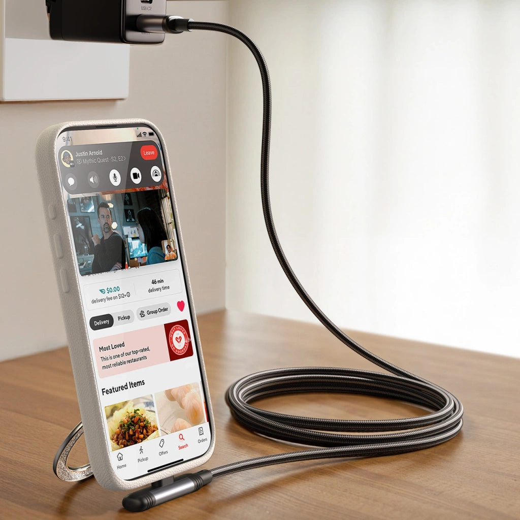 USB A auf Lightning Kabel 3A 90° Winkel Ladekabel 1.2m Joyroom S-A56 - MIZO.at