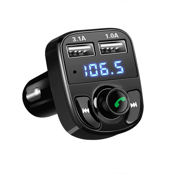 Ecobox FM Transmitter Bluetooth USB Ladegerät Auto Set X8 - MIZO.at