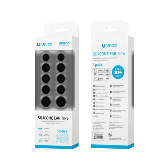 EP1900 Silikon Ohrstöpsel 5 Paar Ersatz Schwarz
