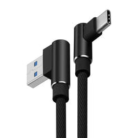 USB-C Winkel-Ladekabel QC 1 m – Nylon Geflochten Mehrfarbig - MIZO.at