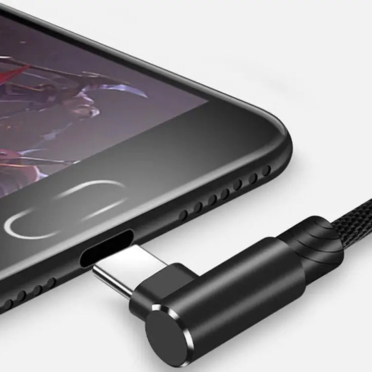 USB-C Winkel-Ladekabel QC 1 m – Nylon Geflochten Mehrfarbig - MIZO.at