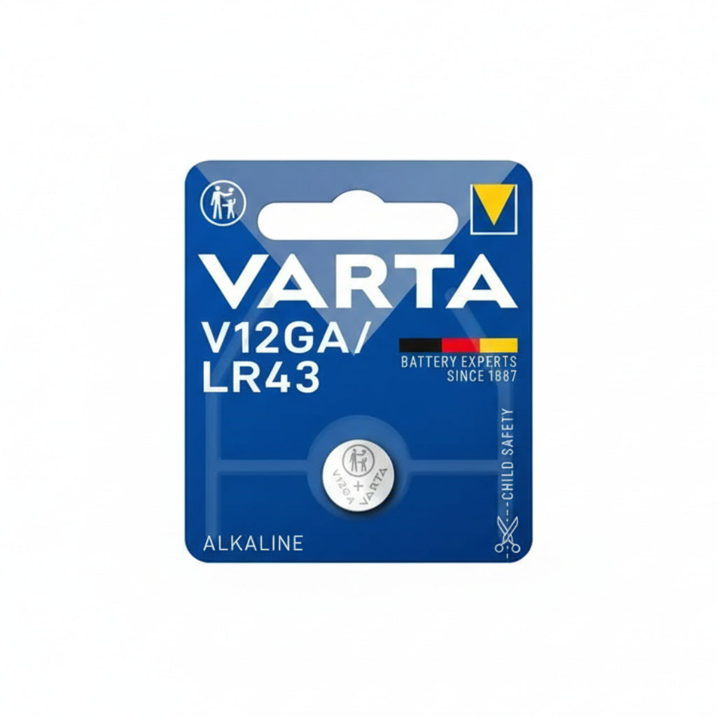 Varta AG12 LR43 Alkaline Knopfzelle 1,5V Einzelpack - MIZO.at
