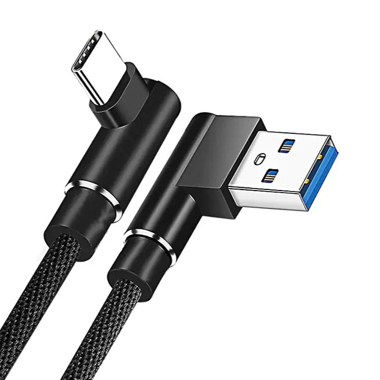 USB-C Winkel-Ladekabel QC 1 m – Nylon Geflochten Mehrfarbig - MIZO.at