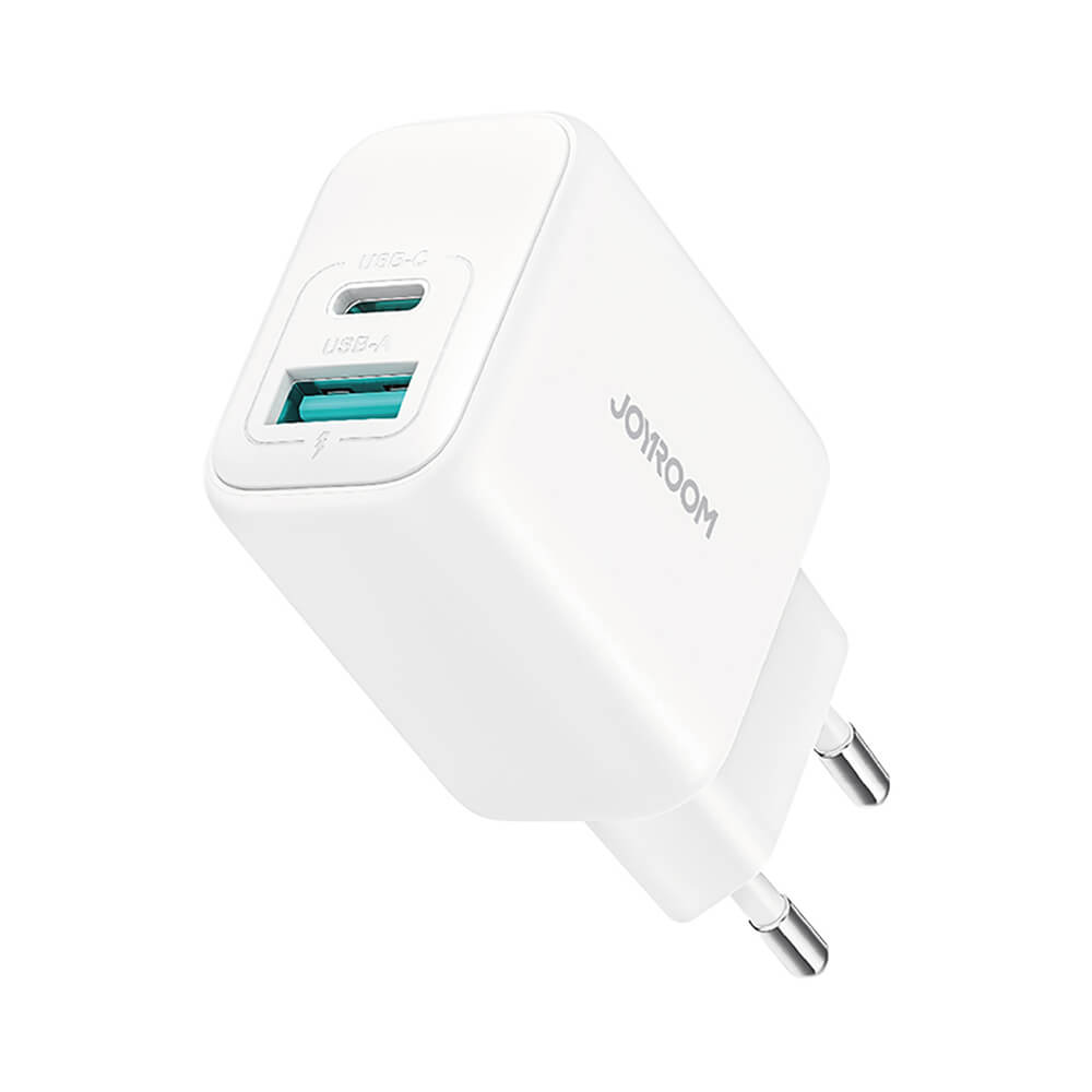 Joyroom JR-TCF21 20W Dual Ladegerät USB-C + USB-A PD QC Weiß - MIZO.at