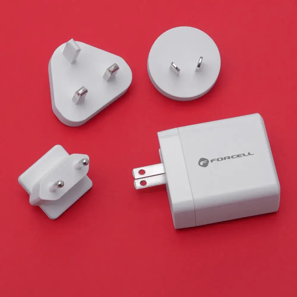FORCELL F-ENERGY TFK-TC-45WPDAC 3in1 Travel Charger | 45W White - MIZO.at