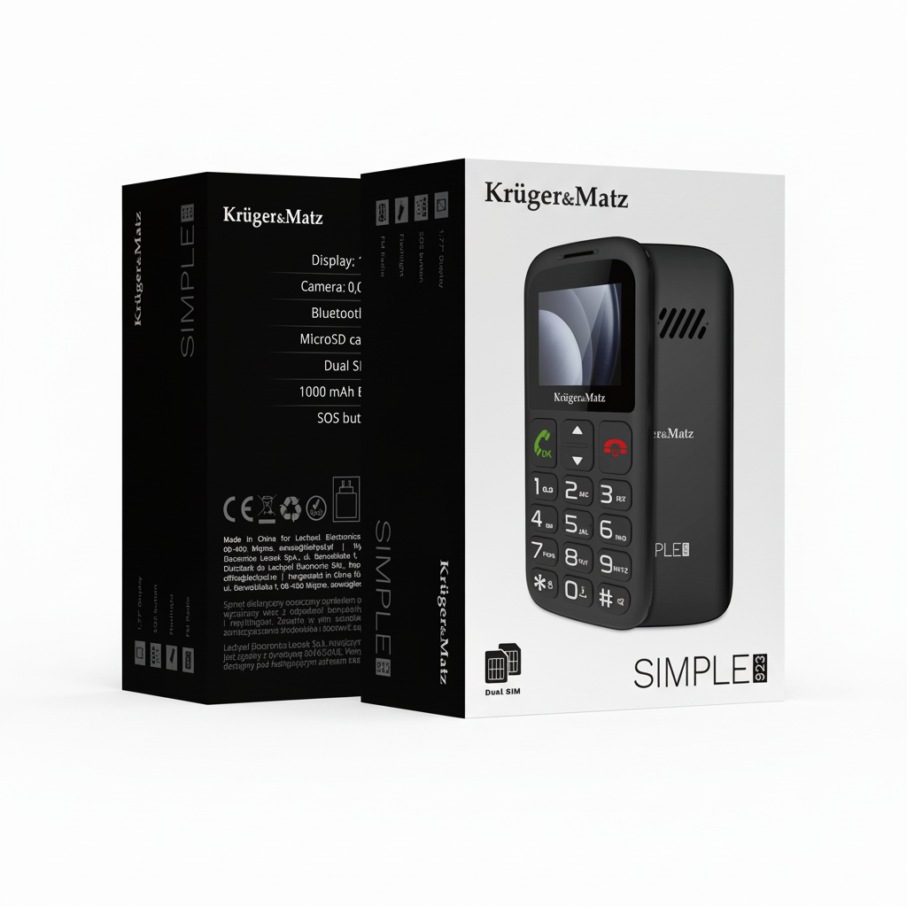 Senioren Handy Krüger & Matz Simple 923 GSM mit SOS Taste Dual SIM - MIZO.at