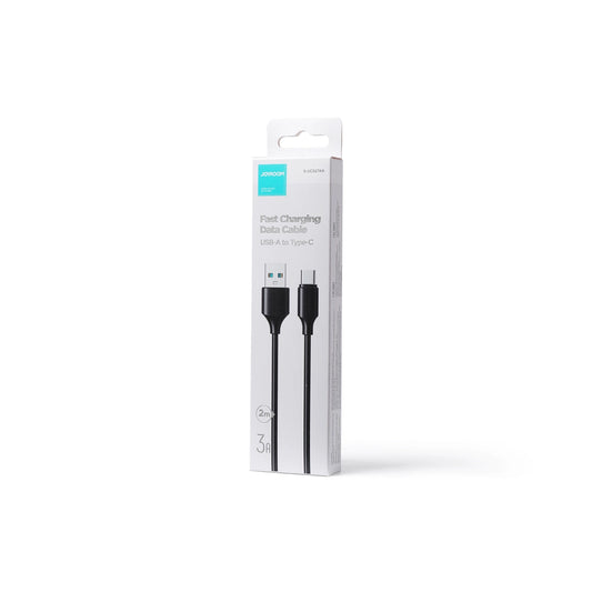Fast Charging USB Type-C Cable | Joyroom 3A 2M Black - MIZO.at