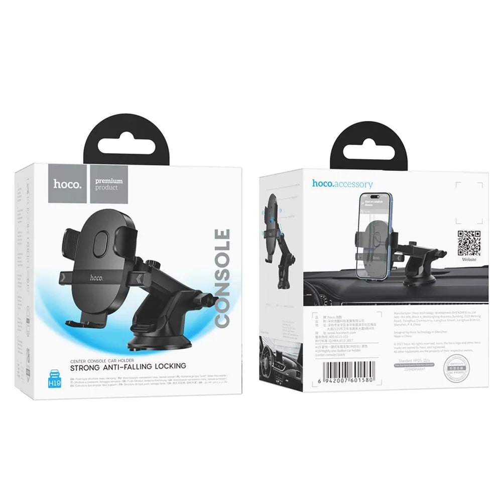 HOCO H19 Auto Handyhalterung Windschutzscheibe Schwarz