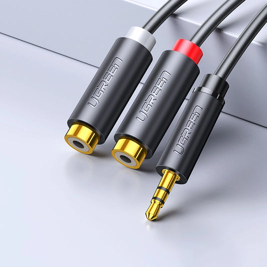 UGREEN RCA Audio Adapter | 0.25M Female Cable Gray - MIZO.at