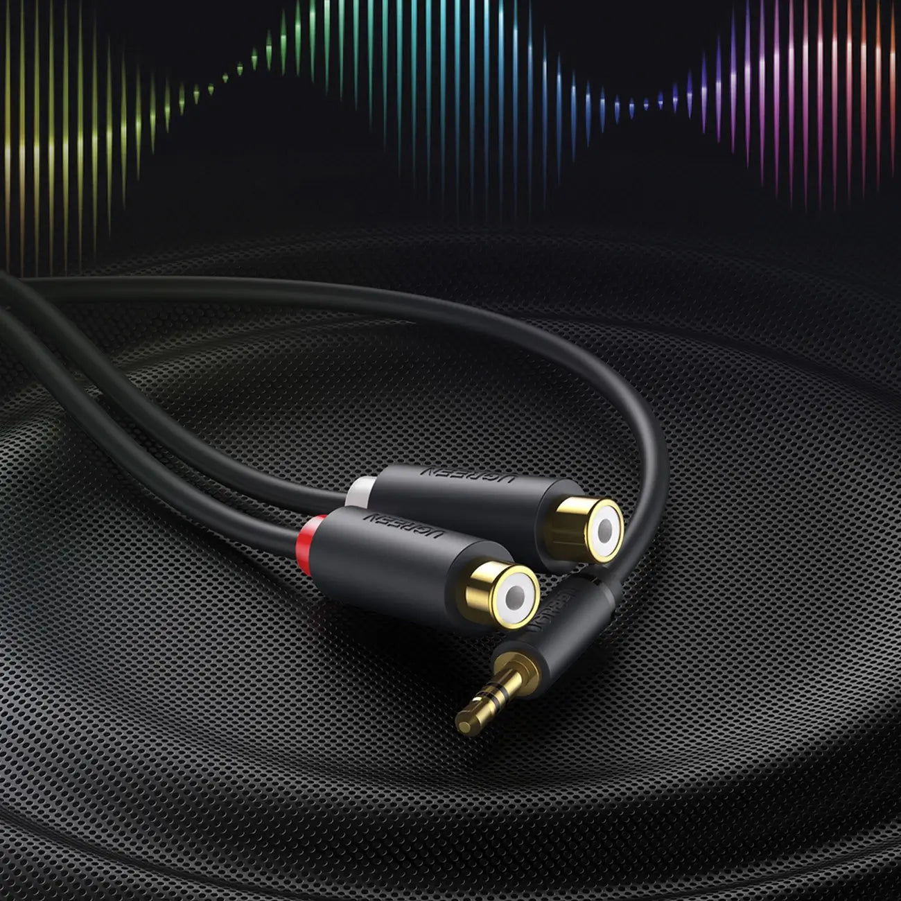 UGREEN RCA Audio Adapter | 0.25M Female Cable Gray - MIZO.at